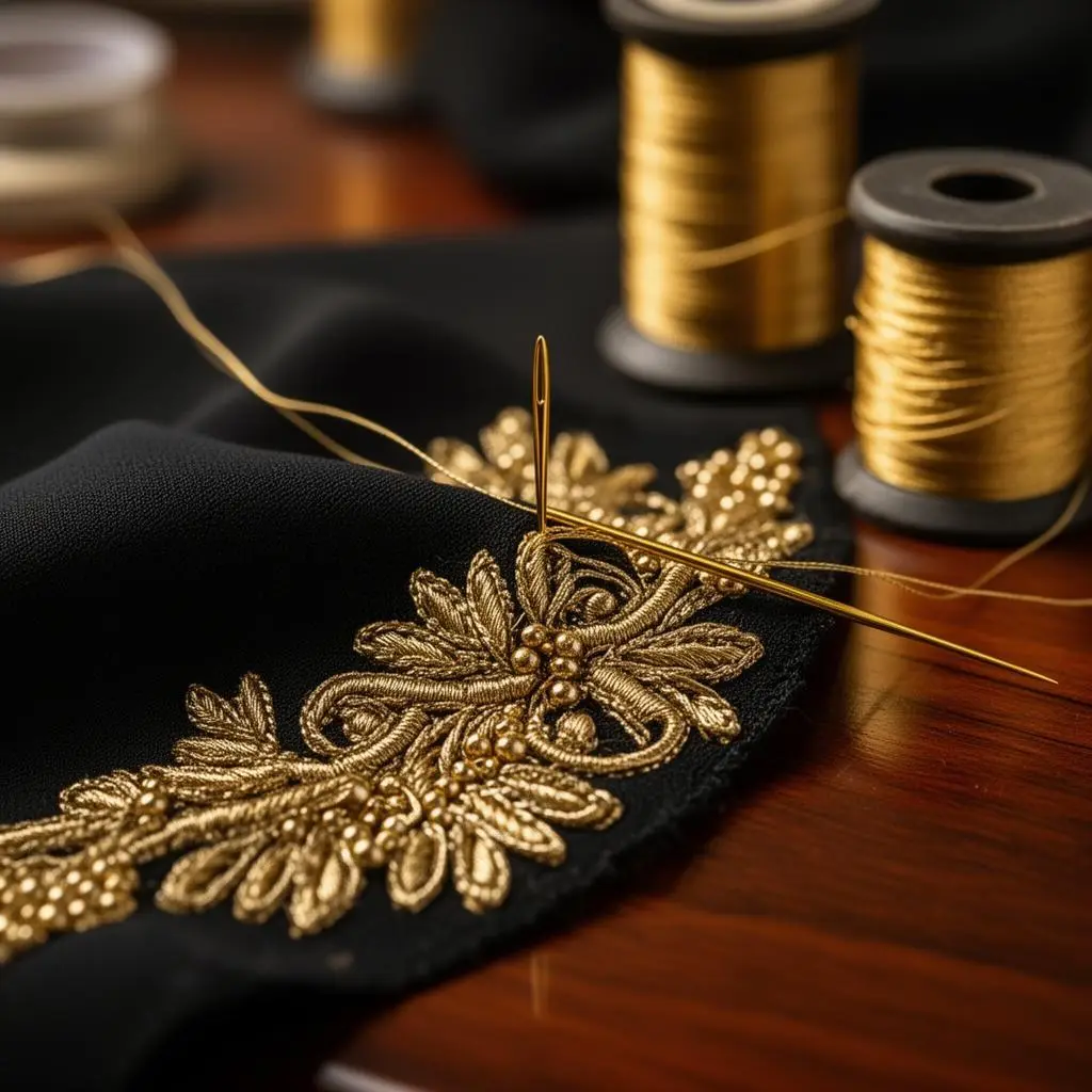Hand stitching in the NAH atelier